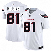 Men & Women & Youth Houston Texans #81 Jayden Higgins White 2025 Draft Vapor F.U.S.E. Limited Stitched Jersey,baseball caps,new era cap wholesale,wholesale hats